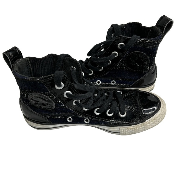 Chuck Taylor Converse All Star Dobby Weave Blue High Top Size 5 - Picture 1 of 10